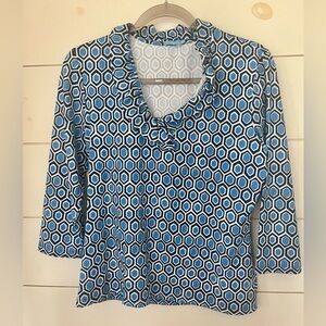 J. McLaughlin Durham Catalina Ruffle Collar Top